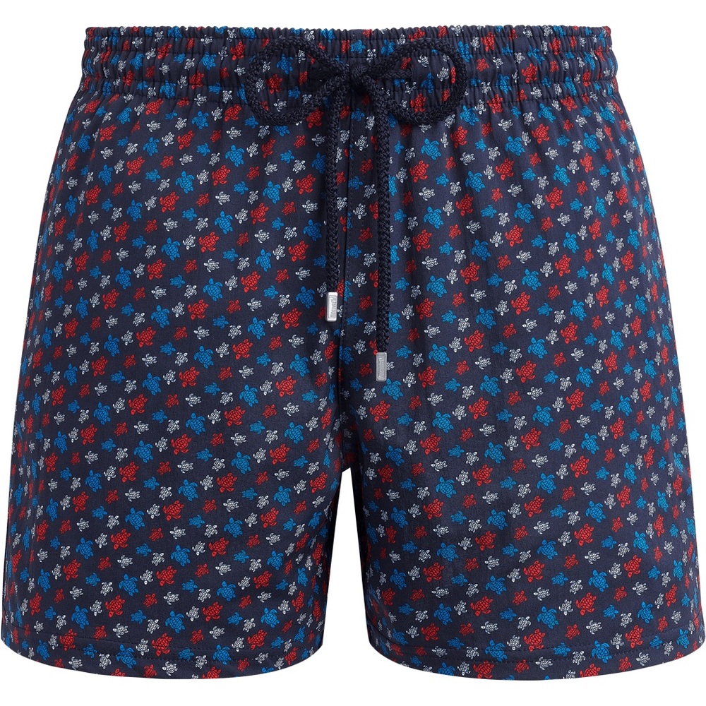 MEN STRETCH SWIM TRUNKS MICRO RONDE DES TORTUES RAINBOW - new with tags
